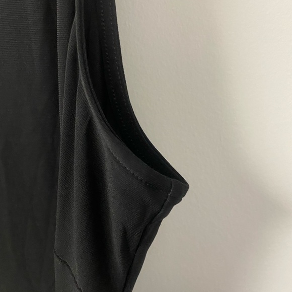 Plus Size White House Black Market Plush Embellished Pleat Hem Dress - Black - Picture 11 of 11